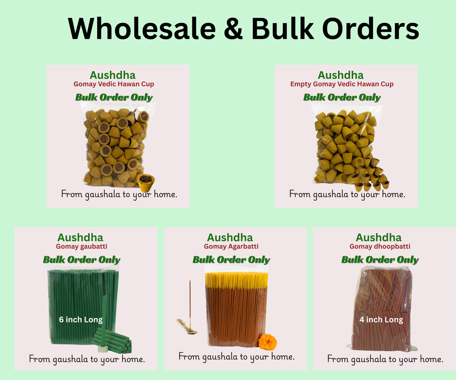 Wholesale & Bulk Orders – Aushdha