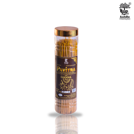 Aushdha Pavitra Cow Dung Premium Incense Sticks –250g (Guggul Fragrance )